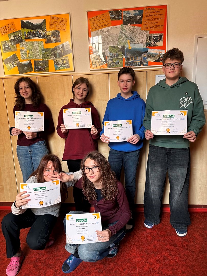 Třída 8.B uspěla v jazykové soutěži